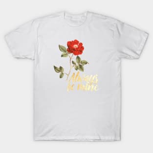 Valentine with Red Rose Flower T-Shirt